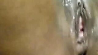 Ebony Plays with Dildo on Webcam