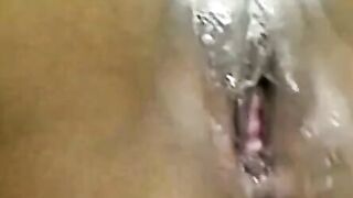 Ebony Plays with Dildo on Webcam
