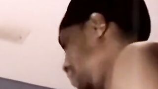 Athletic black BBC camera stroking to climax pride