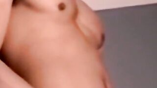Athletic black BBC camera stroking to climax pride