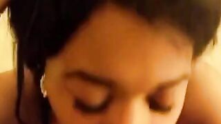 Black Amateur POV Deepthroat Blowjob