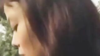 Asian Amateur Couple's Outdoor Fun Hoe 2