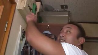 Japanese Mature Wife give a Fuck to the ugly Worker in Uncensored JAV Roleplay