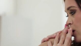 Eating while toying the ass of this horny babe