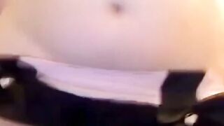 Busty Amateur Strips and Masturbates on Webcam