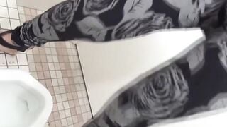 All these Asian girls look so hot peeing in public restrooms