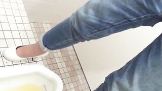 All these Asian girls look so hot peeing in public restrooms