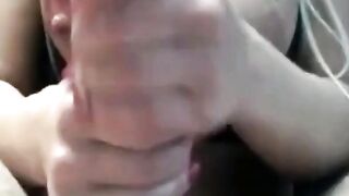 Mature Milf Handjob with Big Dick and Cum