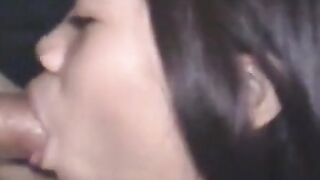 Brunette Asian Amateur Gives Blowjob