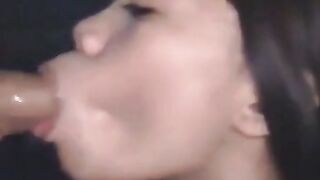 Brunette Asian Amateur Gives Blowjob