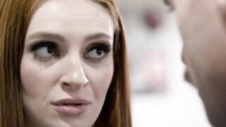 Old daddy cums on Maya Kendrick after fucking her tight twat