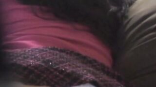 Cam zooms on lace panties while cuties rub beneath