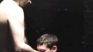 Buffed stud gets wet BJ from Marc Spiits and Billy Bowers