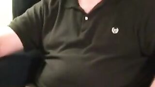 Fat mature amateur tugs small cock and cums solo