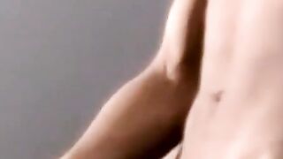 Amateur buddies jerk off before mutual cum explosion