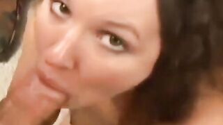 Amateur Girl Gives a POV Blowjob and Swallows