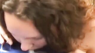 Amateur Girl Gives a POV Blowjob and Swallows