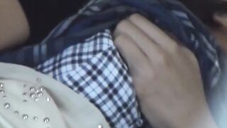 Japanese girl indulges in herself while a voyeur takes it all in