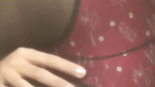 Japanese lady explores herself in front of an unseen viewer