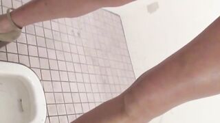 Hot Asian hairy pussies filmed secretly while they are peeing