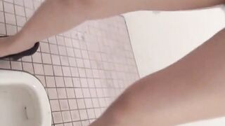 Kinky Japanese brunettes pissing caught in close up footage