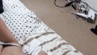 Watch a teen masturbate on the bed before heading to school