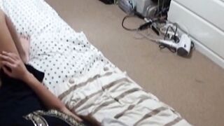 Watch a teen masturbate on the bed before heading to school