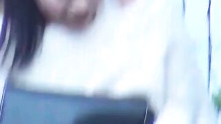 Japanese public squirters squats and hide the yellow puddle