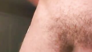 Bald big cocked amateur jerks off solo and cums on plate Hoe 2