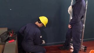 Hung Latino Gael pulls out stiff dick for Aaron to suck