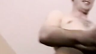 Black stud camera jerk session with hard climax