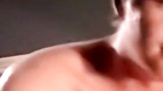 Porn watching homo strokes shaft to messy finish