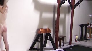 Trevor Edges cock hardens as master whips him mercilessly