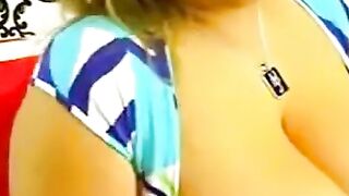 Busty Amateur Plays with Her Big Tits on Webcam Hoe 2