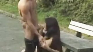 Outdoor Amateur Sex with Asian Beauty