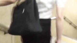 Kinky Asian brunettes pissing all over their hairy bodies