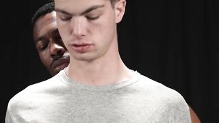 Black Sean Xavier oiling and massaging his bottoms before barebacking
