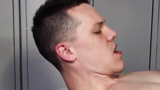 Hairy coach Lawson James bottoms for Jack Savvys hard dick