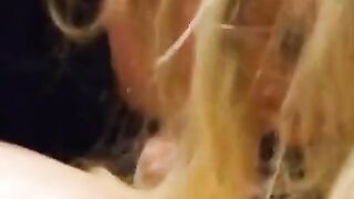 Blondie Milf Gives A Sloppy Deepthroat And Swallows His Load" (Danish)