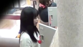 Public Bathroom Fun - Foursome Peeing Game With Hot Asian Girls