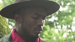 Public Outdoor Orgy - Big Black Dick Pounded in Every Hole by Interracial Threesome