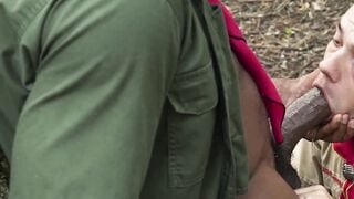 Public Outdoor Orgy - Big Black Dick Pounded in Every Hole by Interracial Threesome