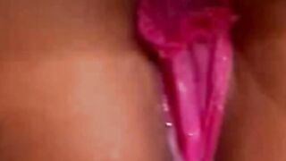 Woman with Perfect Body Masturbates in Bathroom to Erotic Music