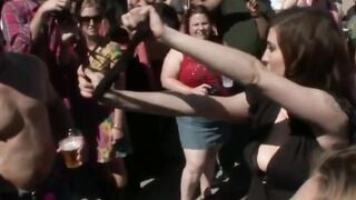 Public Bondage Blowjob Extravaganza At The Fetish Festival
