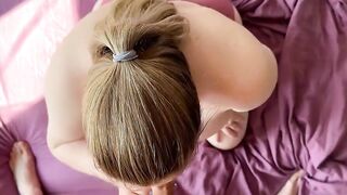 Big Boob Babe's Point of View - Deepthroat Blow Job with Facial Finish