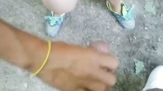 Exhibitionist Forest Freak Out! Brunette Babe Strips in Public