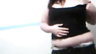 BBW Chubby Girl Rides Dildo While Masturbating