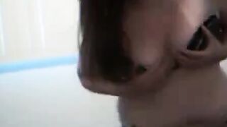 BBW Chubby Girl Rides Dildo While Masturbating