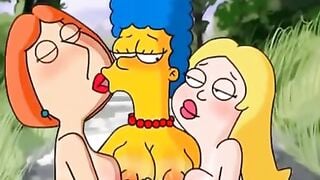 Lesbians Love Company - Old MILF Teaches women How to Please