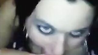 Partying Hard - Sexy Brunette Babe Gives A Wild Home-Made Deepthroat & Swallow